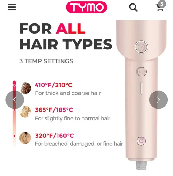 TYMO CurlPro Hair Styling Tool - Pink - Picture 7 of 12
